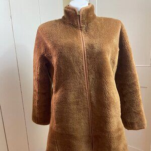 J Crew Collection Faux Fur Teddy Coat | Zip-up | M